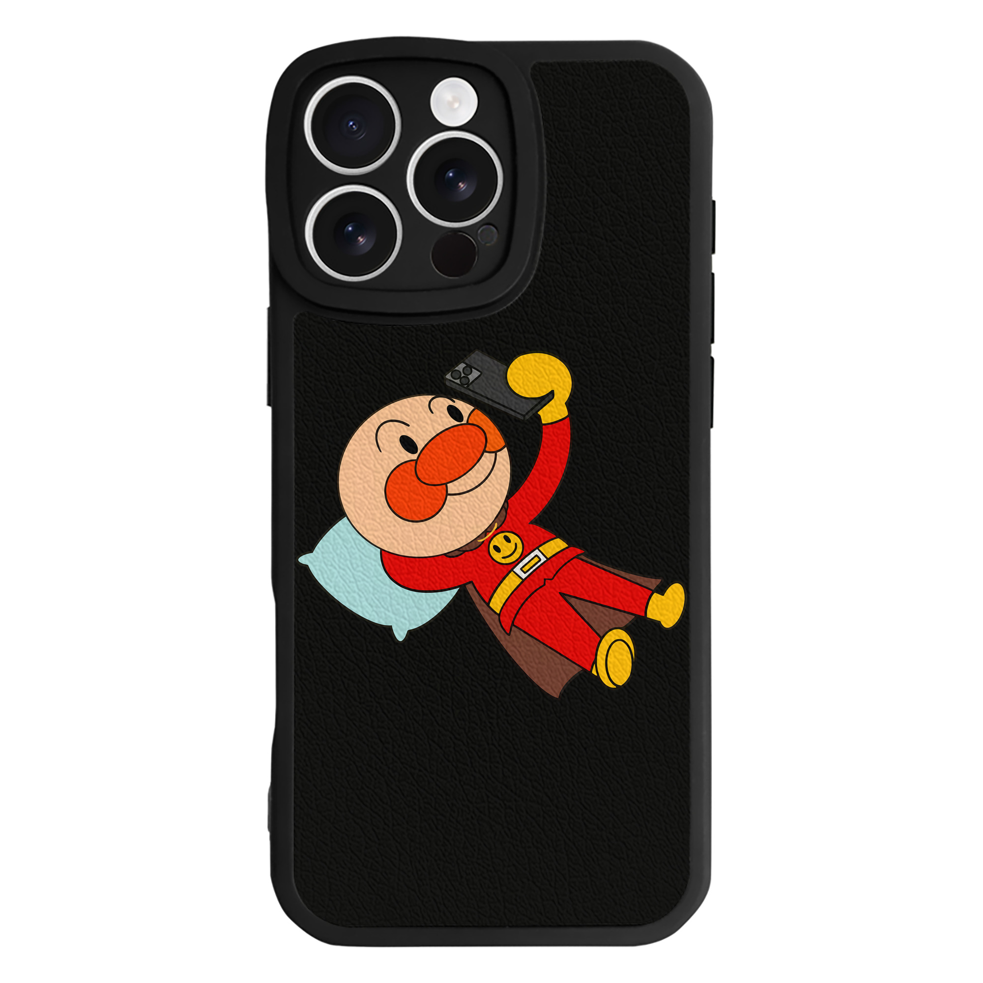 （画像用） アンパンマン Anpanman 【iPhone 16シリーズ対応】シリコンスマホケース（レザー調） 材質：シリコン